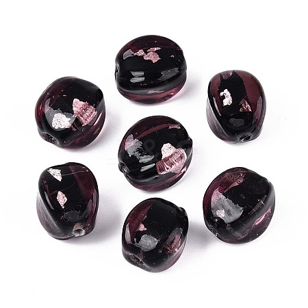 Handmade Silver Foil Lampwork  Beads FOIL-T024-12A-1