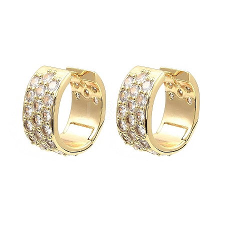 Brass with Cubic Zirconia Cuff Earrings EJEW-K254-06G-1