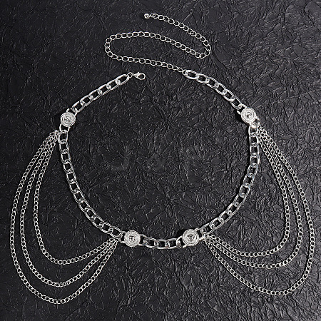 Alloy Coin Multi-Layered Tassel Waist Belly Chains for Women FS-WG6A682-02-1