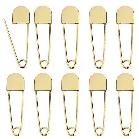 Alloy Safety Pin Brooches JEWB-WH0001-77G-1