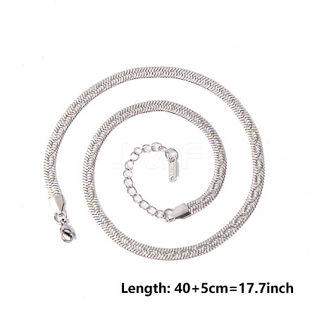 Unisex 304 Stainless Steel Snake Chains Necklaces DL8400-1-1