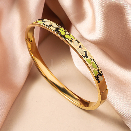 304 Stainless Steel Enamel Bangles FS-WG30162-07-1