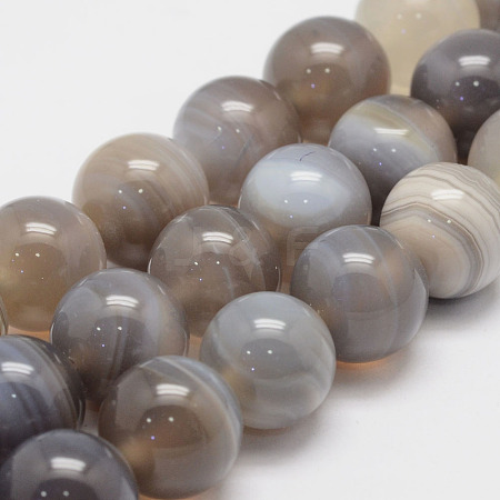 Natural Striped Agate/Banded Agate Bead Strands G-K155-D-12mm-02-1