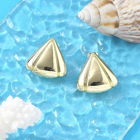 Brass Stud Earrings for Women EJEW-U035-07G-1