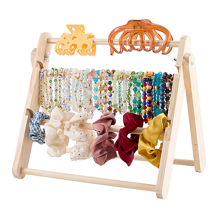 3-Tier Wooden Bracelet Organizer Display Riser Stands ODIS-WH0043-263A-1