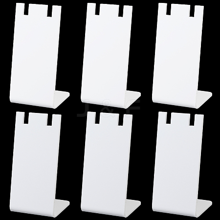 10Pcs L Shaped Acrylic Single Necklace Display Stands NDIS-SC0001-02B-1