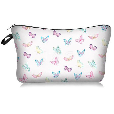 Butterfly Pattern Polyester Cosmetic Bag PW-WGCDD27-02-1