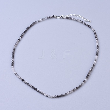 Natural Rutilated Quartz Beaded Necklaces NJEW-K114-B-A05-1