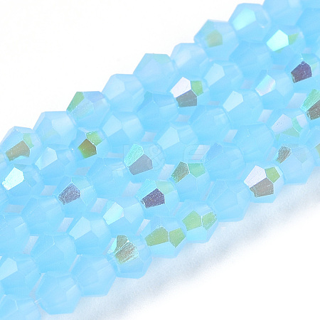 Imitation Jade Electroplate Glass Beads Strands LS-EGLA-A039-J2mm-L03-1