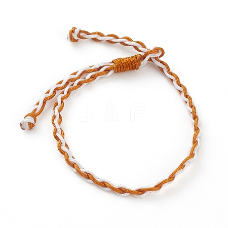 Adjustable Two Tone Nylon Cord Braided Bracelets BJEW-JB05850-02-1