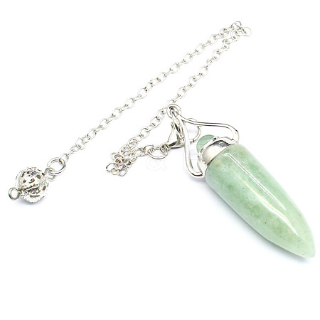 Natural Aventurine Bullet Dowsing Pendulum Big Pendants PW-WG2823D-07-1