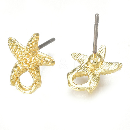 Alloy Stud Earring Findings PALLOY-S121-20-1