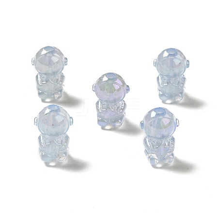 UV Plating Rainbow Iridescent Acrylic Beads PACR-M002-06C-1