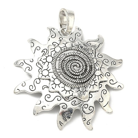 Tibetan Style Alloy Big Pendants X-FIND-D037-02AS-01-1