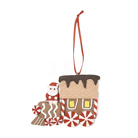 Christmas Car Handmade Polymer Clay Pendant Decorations LS-HJEW-P017-03C-1