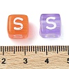 Spray Painted Transparent Acrylic Beads MACR-K365-07S-3