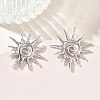 Sun Brass Stud Earrings for Women EJEW-A167-08P-1