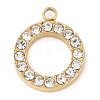 PVD Vacuum Plating 304 Stainless Steel Rhinestone Pendants X-STAS-S131-04G-01-1