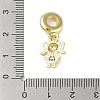 Rack Plating Brass Pave Cubic Zirconia European Dangle Charms X-KK-R163-08B-G-3