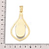 Teardrop Rack Plating Alloy Pave Resin Big Pendants FIND-N005-46G-3