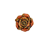 Rose Porcelain Drawer Knobs CABI-PW0002-01C-02-1