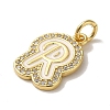 Brass Micro Pave Cubic Zirconia Pendants KK-K354-02G-R-2