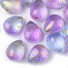 Two Tone Transparent Spray Painted Glass Beads GLAA-T017-01-B02-1