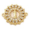 Religion Brass Pave Clear Cubic Zirconia Connector Charms FIND-Z041-13B-1