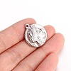 Non-Tarnish 304 Stainless Steel Coin Pendants PW-WG66489-01-2