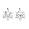 Alloy with ABS Imitation Pearl & Crystal Rhinestone & Acrylic Pendants PALLOY-Q466-04P-01-1