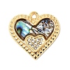 Natural Paua Shell Pendants STAS-P431-30G-01-1