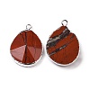 Natural Red Jasper Jasper Pendants G-I207-14P-S-2