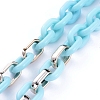 Personalized Acrylic & CCB Plastic Cable Chain Necklaces NJEW-JN02824-04-3