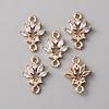 Brass Crystal Rhinestone Connector Charms LS-KK-WH0044-97-2