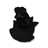 Plant Black Alloy Brooches JEWB-C032-07B-EB-2