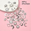 48Pcs 24 Styles Tibetan Style Alloy Pendants Sun/Star/Moon DIY-YW0008-84-2