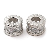 Rack Plating Brass Micro Pave Cubic Zirconia Beads KK-A186-03A-P-1