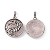 Natural Rose Quartz Pendants G-H281-05H-2