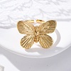 Brass Open Cuff Rings for Women RJEW-G341-04G-02-2