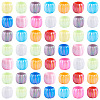 100Pcs Pearlized UV Plating Opaque Acrylic European Beads SACR-TA0001-77C-2