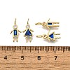 Brass Micro Pave Cubic Zirconia Pendants KK-D339-02G-09-3