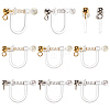 SUNNYCLUE 20Pcs 2 Colors Plastic Clip-on Earring Findings STAS-SC0004-91-1