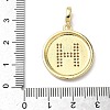 Brass Micro Pave Clear Cubic Zirconia Pendants KK-L253-17G-H-3