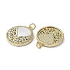 Brass Micro Pave Cubic Zirconia Pendants KK-G485-09G-2