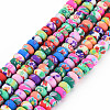 Handmade Polymer Clay Beads Strands CLAY-N008-056-01-1