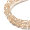 Transparent Crackle Glass Beads Strands GLAA-D025-01F-3