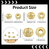 9Pcs 3 Styles Brass Micro Pave Clear Cubic Zirconia Beads KK-YW0004-43G-3