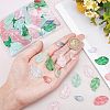 100Pcs 10 Colors Baking Paint & Spray Painted Glass Pendants EGLA-HY0001-01-3