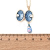Magnetic Brass Enamel Egg with Girls Locket Pendant Necklaces for Women KK-CBAF5B9-02G-01-3