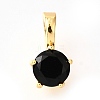 Brass Micro Pave Cubic Zirconia Charms KK-D356-05E-G-1